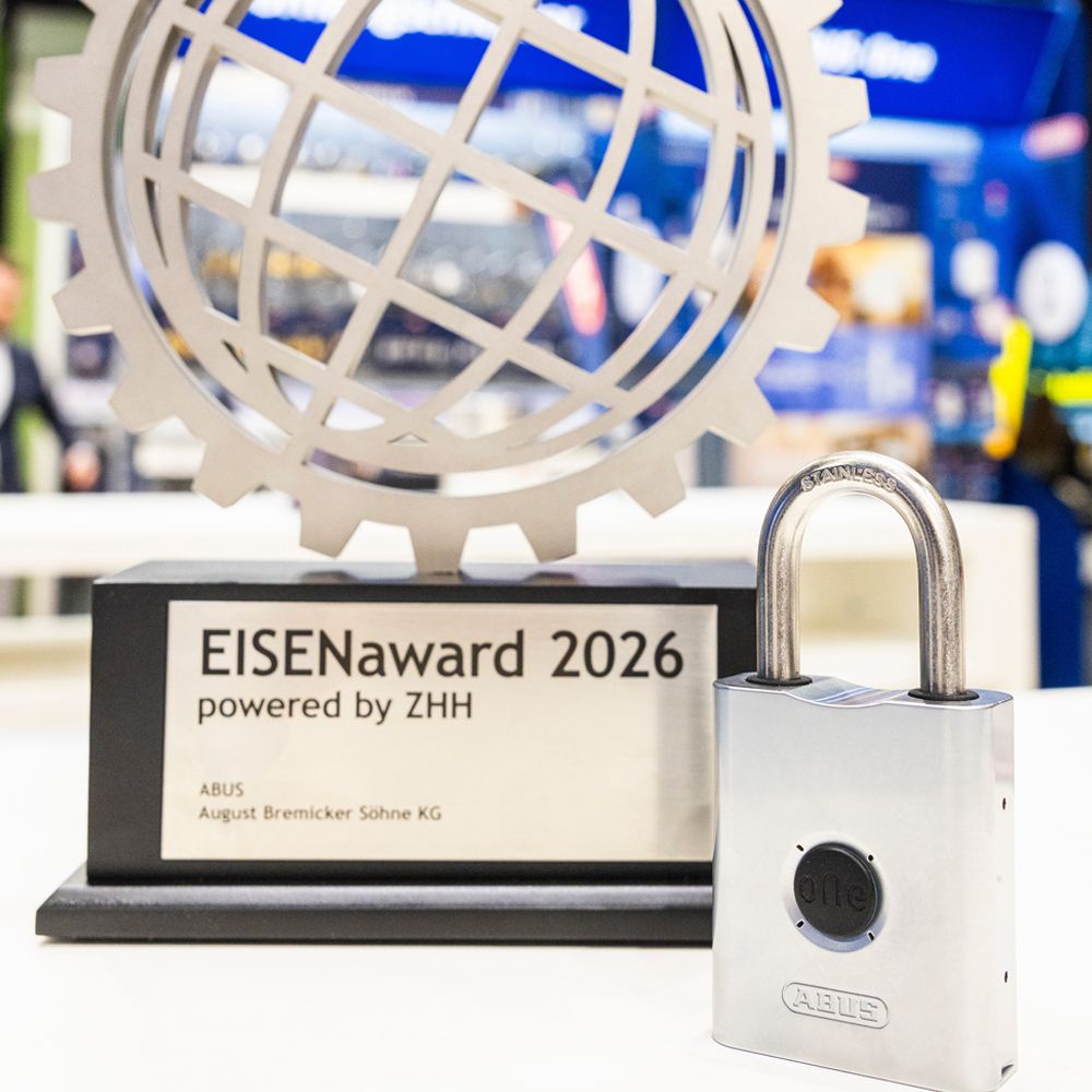 ABUS gewinnt EISENaward 2026 für smartes Vorhängeschloss Everox One