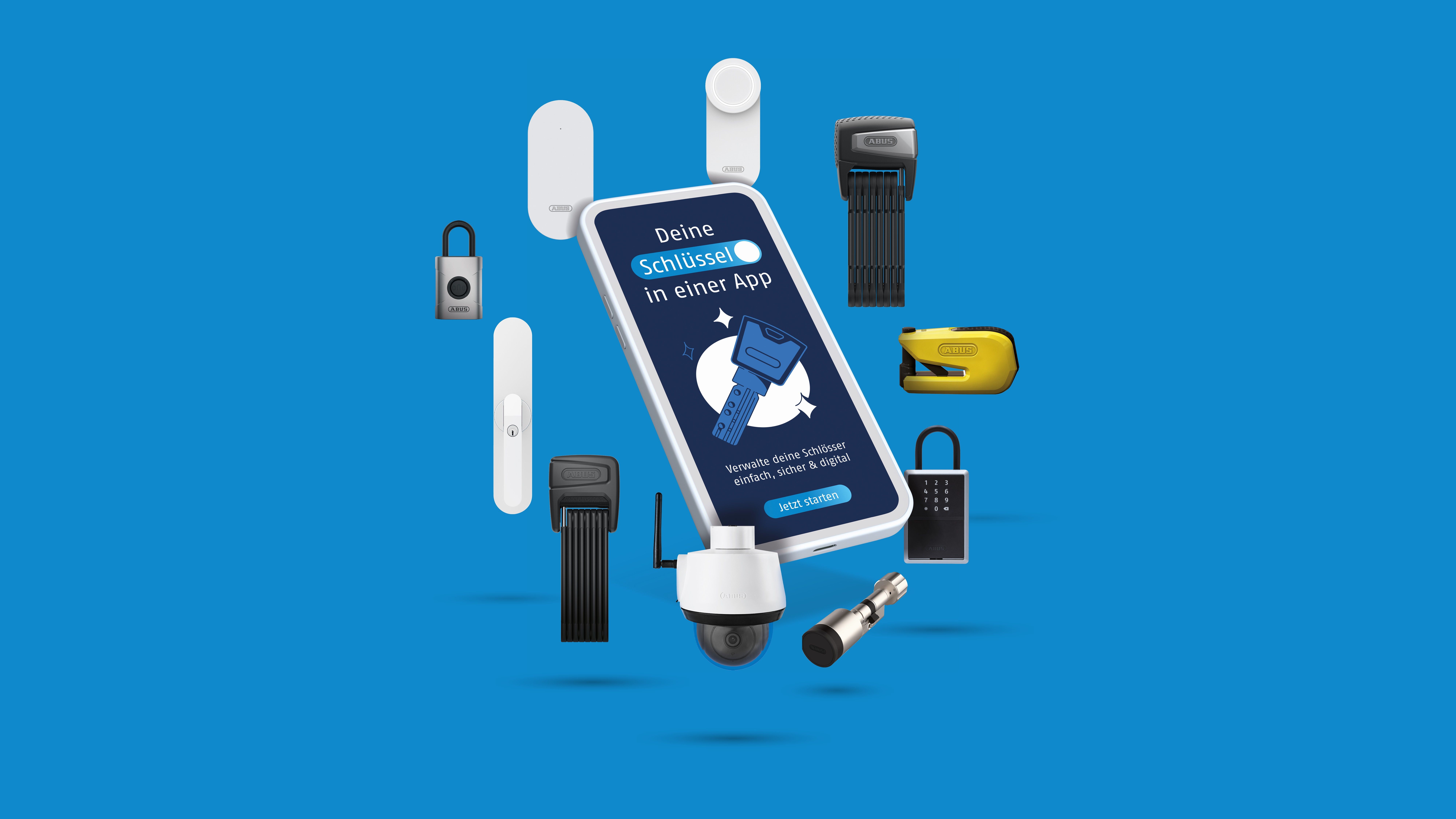 Mit ABUS One wird die App zum digitalen Schlüssel(bund) für vielfältige Sicherheitslösungen