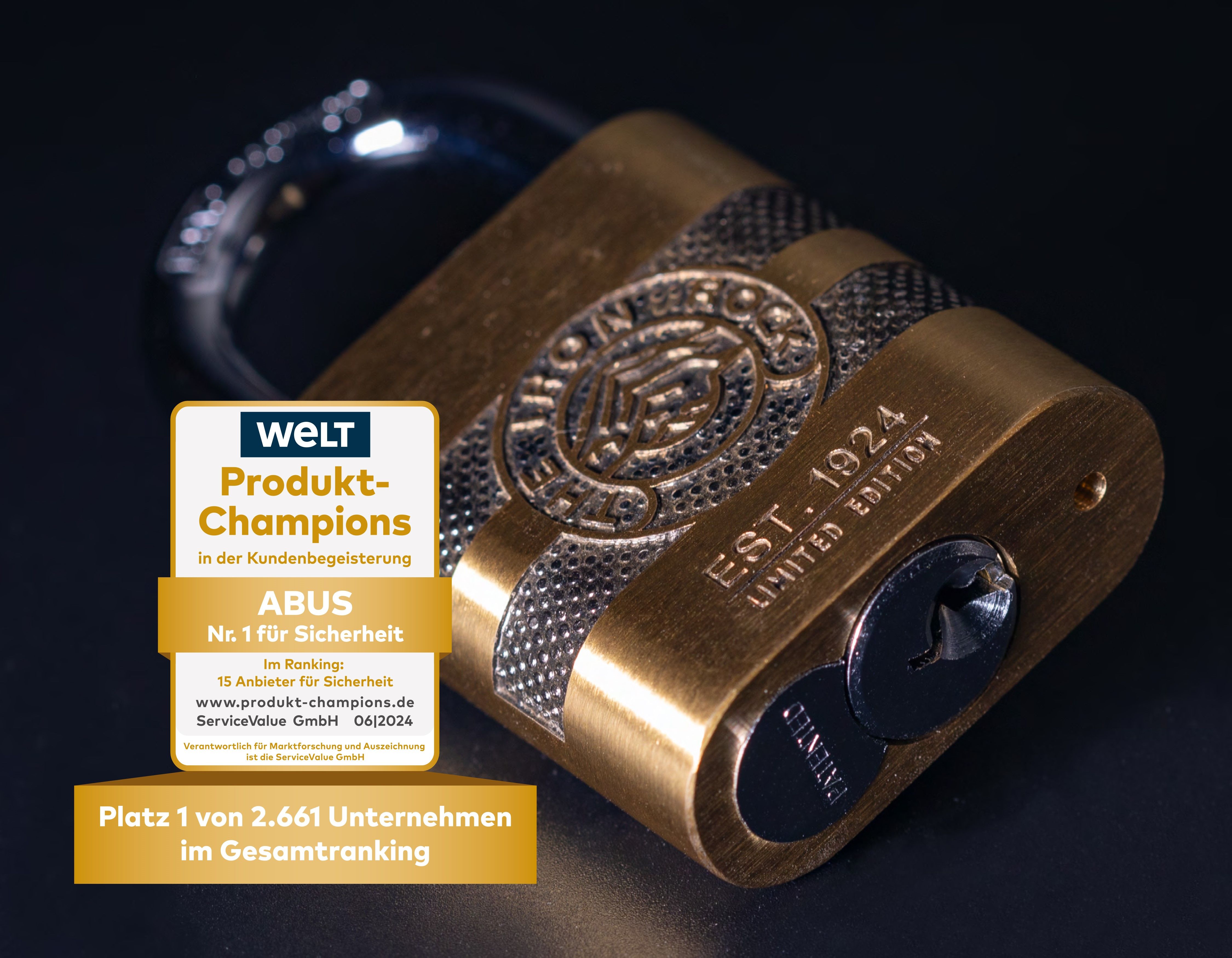 ABUS erneut Spitzenreiter: Sicherheitsexperte begeistert Kunden im sechsten Jahr in Folge bei den „Produkt-Champions“ 2024