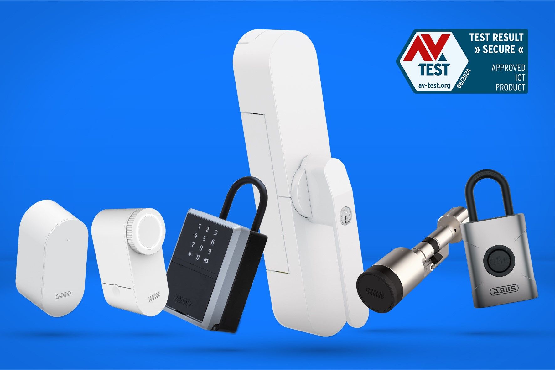 Testurteil „Sicher“: erfolgreiche Zertifizierung für 6 smarte Lösungen aus der ABUS One Systemwelt durch AV-Test